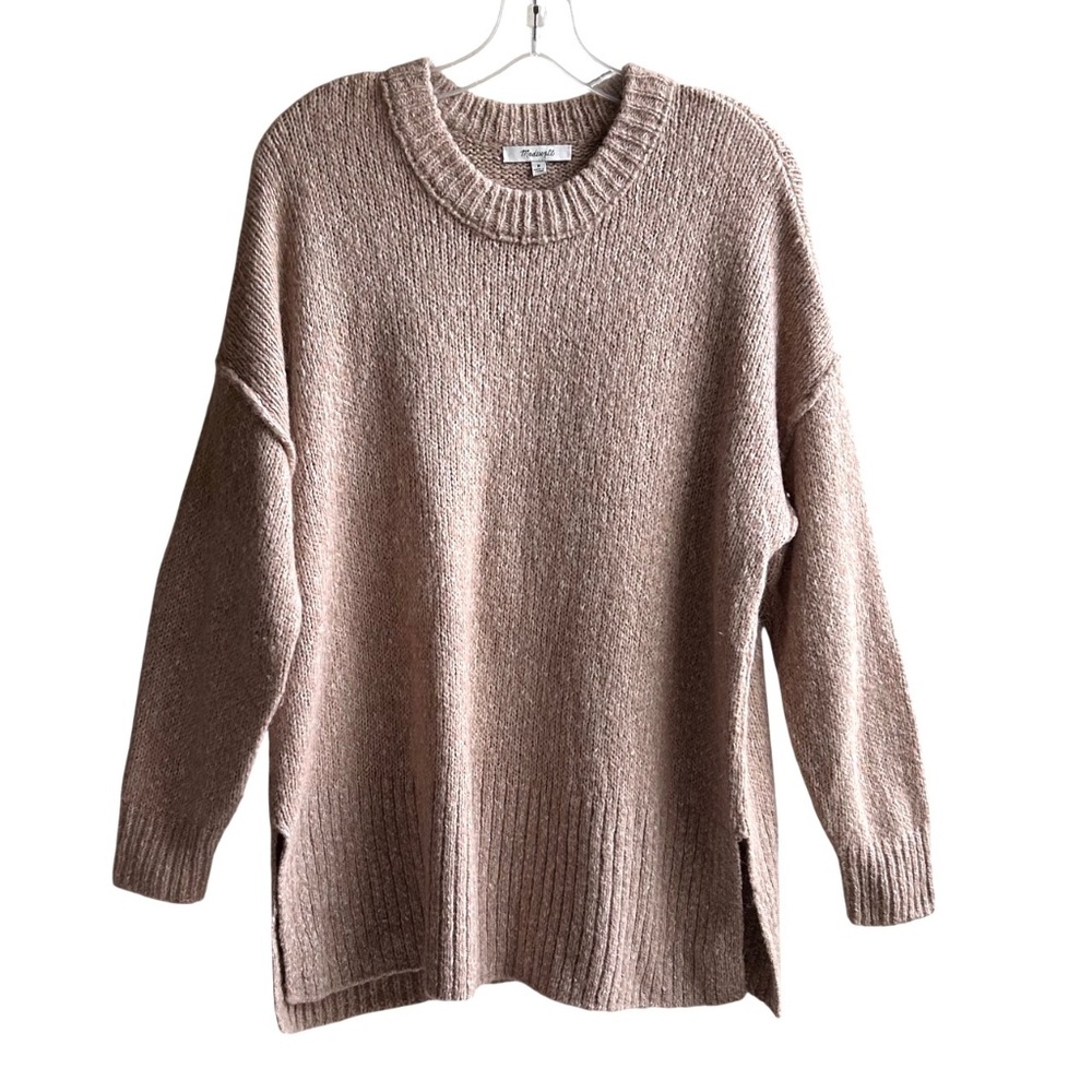 MADEWELL Loose Fit Alpaca Cotton Blend Crew Neck Sweater M
